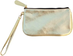 MonoblanKS - Cartera de piel de colores, monedero pequeño para teléfono, cierre de cremallera, para mujer